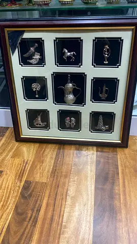 Framed silver 45cm height