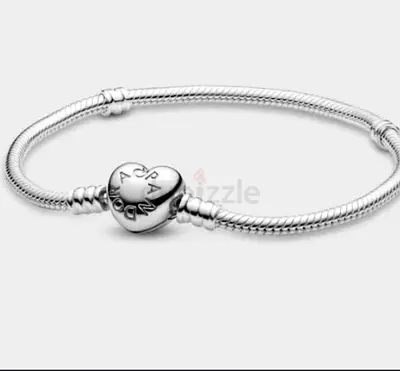 Pandora Moments Heart Clasp Snake Chain Bracelet