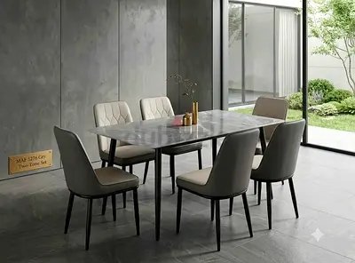 Brand new Marble Top Dinning Table with 6 Chairs Available