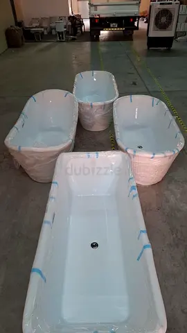 Set of 4 New Freestanding Acrylic Bathtubs - White