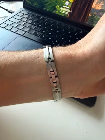 Stainless Steel Men's Bracelet — Modern Link Design, Good Condition