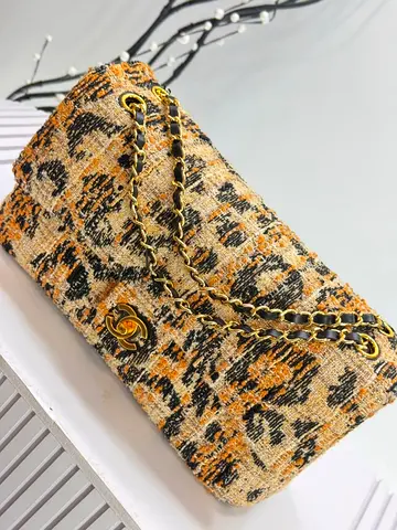 Chanel Leopard print Tweed Flap bag