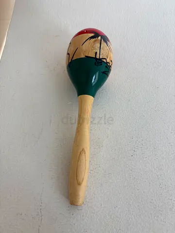 Wooden Handheld Maraca Shaker - Single Percussion Instrument
