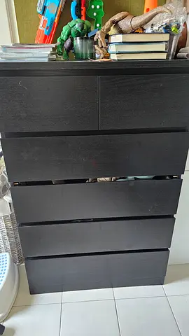IKEA Dark wood 6-drawer dresser (FREE DELIVERY)