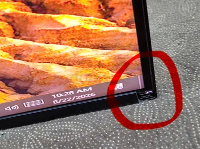 40-43 inch LED TV with cracked corner (for parts or repair)