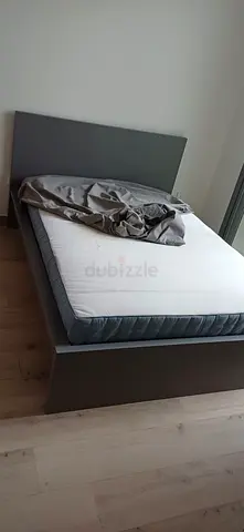 Ikea malm double bed with matters