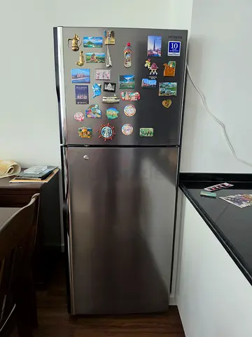 Hitashi, Dark Silver, 2 Doors, Top Mount Freezer, 380L Gross