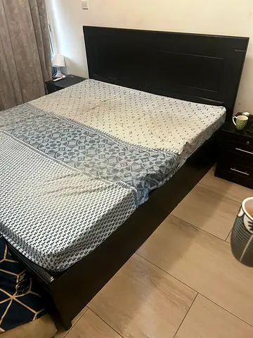 Bed, single bed mattress l shape sofa dining table