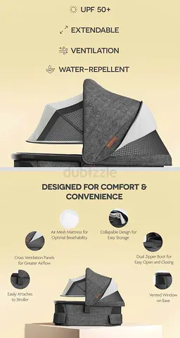 UPPAbaby Bassinet V3 for Toddlers and Newborns, Compatible with Vista, Cruz, Ridge, Minu Strollers,