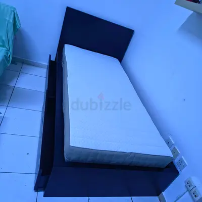 Ikea malam single bed (90*200)with 2 storage drawers underneath and an IKEA mattress
