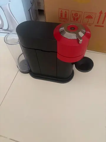 Compact Nespresso Capsule Coffee Machine - Red & Black, Light Use
