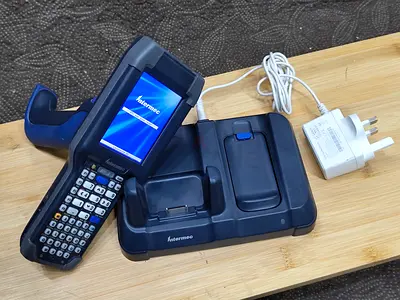 Intermec Handheld Scanner with Charging Cradle and Power Adapter - Good Condition