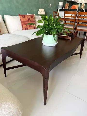 Dark wood mid-century modern coffee table