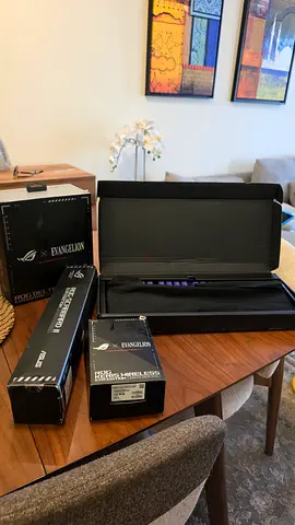 ASUS ROG x EVANGELION Mechanical Gaming Keyboard + Accessories (never used)