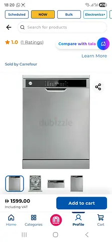 Built-in Stainless Steel Dishwasher - grear Working Condition