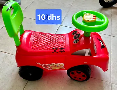 Red Ride-On Push Car for Toddlers - Lightweight, Good Condition