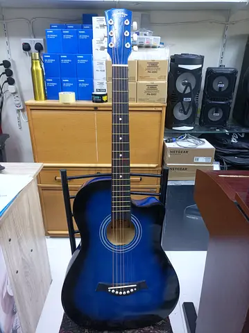 Blue Acoustic Guitar - brand new