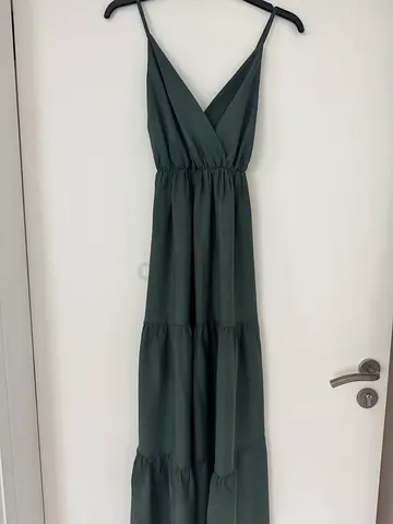 Green maxi dress one size
