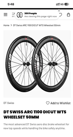 DT SWISS 50mm WTS arc 1100