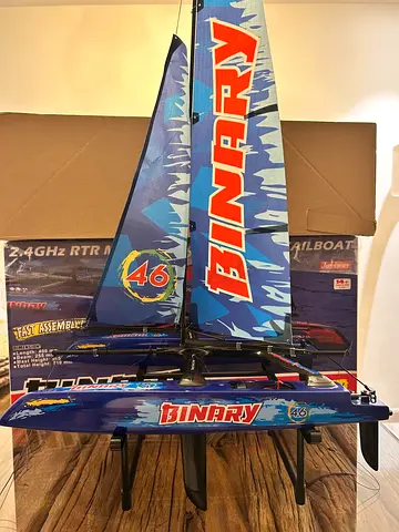 Remote Control Binary 46 Sailboat Toy - Working RC Catamaran