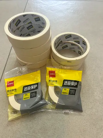 Set of Sketch papers, sketch pencils, sketch erasers, masking tape,