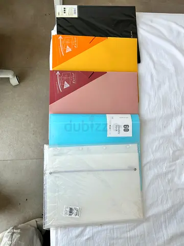 Set of Display Books / Document Folders - New, Assorted Colors (5 pcs)