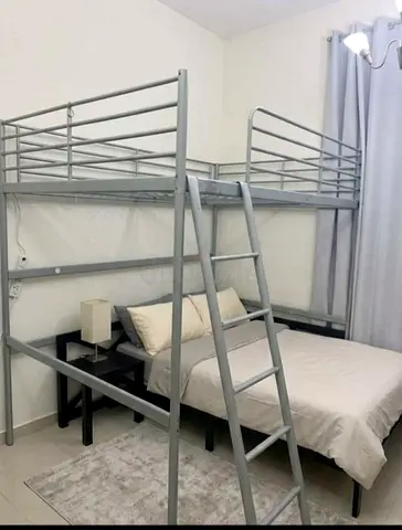 IKEA metal loft bed double size used good condition