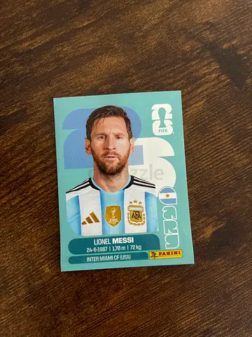 Panini World Cup Lionel Messi Sticker (Argentina) - Single Collectible