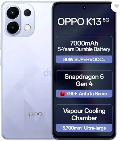 OPPO K13 5G - 7000mAh 80W fast charging