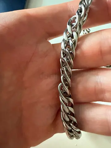 Men's stainless steel curb chain necklace