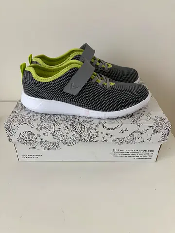Clarks Grey and Green Trainers BRAND NEW