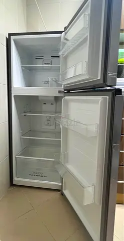Stylish Silver Frost-Free Refrigerator with Inverter Compressor, twist ice maker.