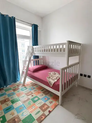 White Wooden Bunk Bed - Twin Over Full Style, Good Condition With both mattresses included
