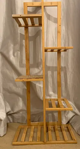 Multi-tier wooden plant/plant stand - natural pine, good condition