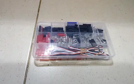Assorted Electronic Connectors and Cable Set in Organizer Box