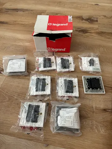 Legrand electrical sockets and wall switches  new, sealed (bulk)