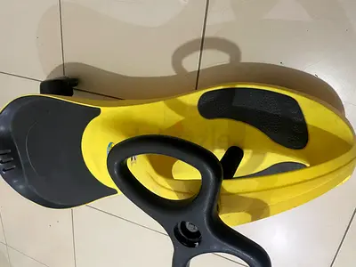Yellow Wiggle Car / Ride-On Toy with Steering Handle