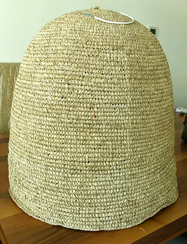 Large woven natural seagrass pendant lampshade