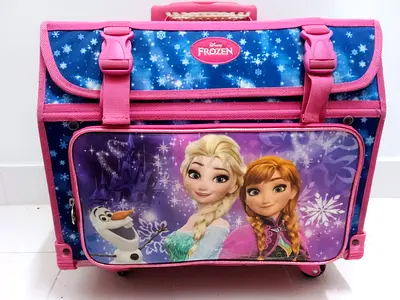 Disney Frozen Rolling School Bag / Toy Case - Good Condition