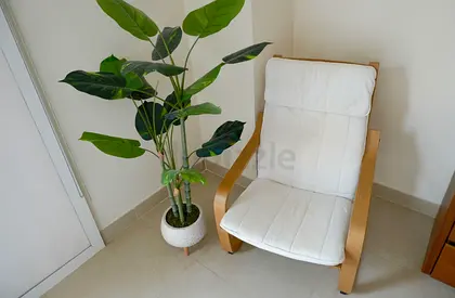 IKEA Poäng Armchair with White Cushion - Good Condition