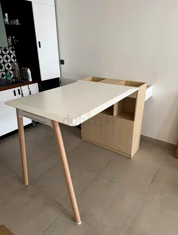 Amazing unique white luxury bar table rare find