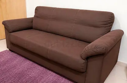 Brown 3-seater Fabric Sofa - Good Condition