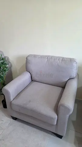 Comfortable Grey Fabric Single Seater Armchair