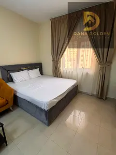 Furnished studio apartment with internet available for monthly rent in Al Majaz 3.