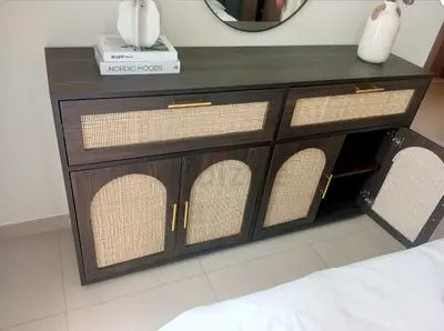 Rattan console available