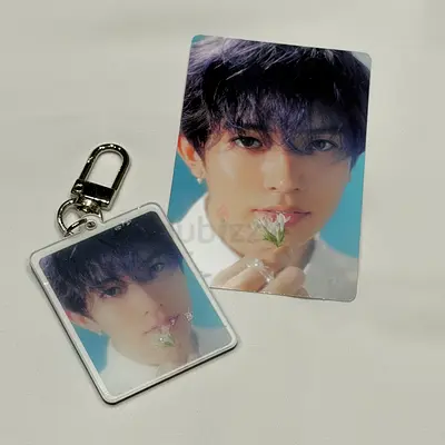 K-pop Idol Photo Card + Keychain Set (single member photocard) Heeseung