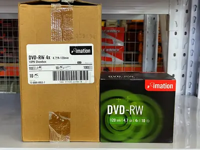 Imation DVD-RW 4x 4.7GB 120min - New bulk pack and retail box