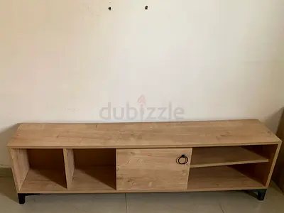 Used light oak TV unit / media console with storage