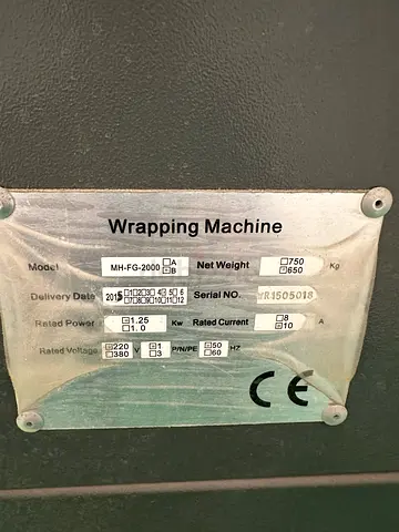 WRAPPING MACHINE FOR SALE, NEW CONDITION.