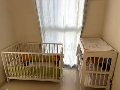 Baby Cot with Matching Changing Table (Bumper&Mattress included)